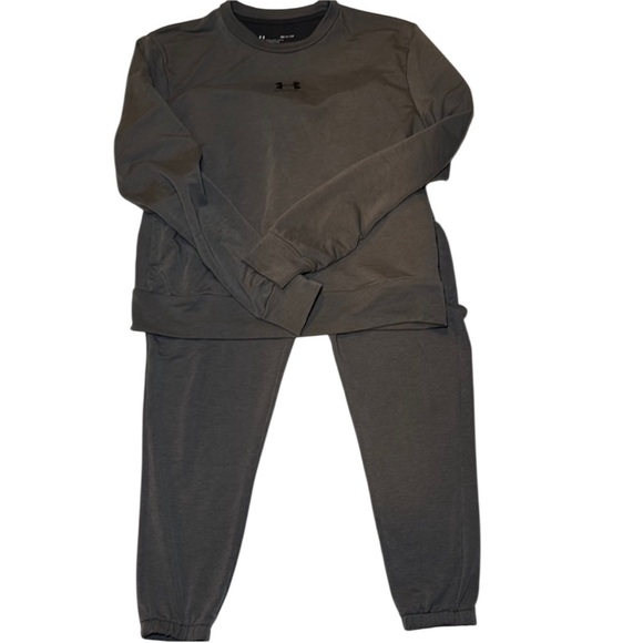 Under Armour Woman’s Rival Terry Jogger Set in Jet Grey Size XS/Small - Picture 2 of 13